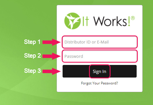 it works login form