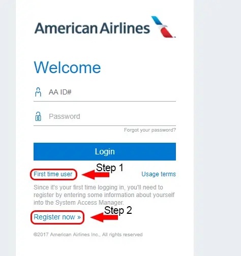 jetnet american airlines registering