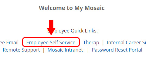 mosaic employee self service website