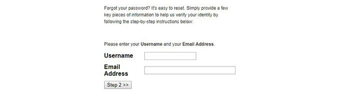 OptionsXpress Reset Password